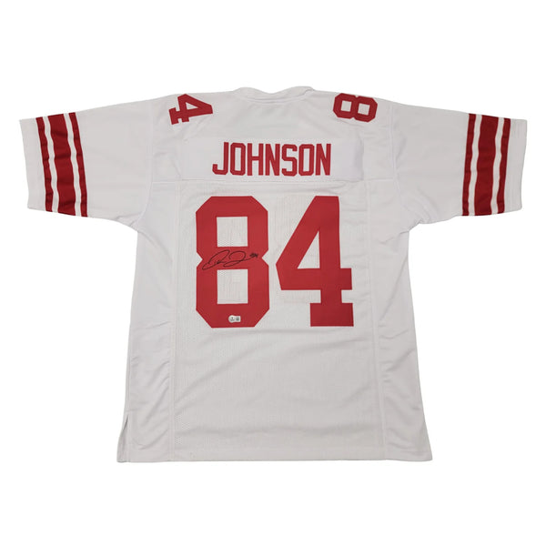 Theo Johnson Autographed New York Giants Pro Style White Jersey Beckett