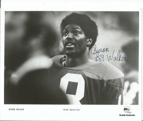 Byron Walker Seattle Seahawks Signed/Autographed 8x10 B/W Photo 150066