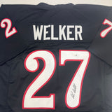 Autographed/Signed Wes Welker Texas Tech Black College Jersey JSA COA