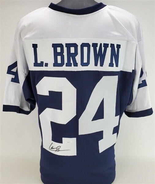 Larry Brown Signed Dallas Cowboys Throwback Jersey (JSA COA) Super Bowl XXX MVP