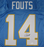 SD Chargers DAN FOUTS Signed Custom Jersey AUTO - JSA!! - HOF 1993