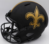 Alvin Kamara Autographed Eclipse Black Full Size Helmet Saints Beckett 1W403027