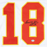 Emmitt Thomas Signed Kansas City Chiefs White Jersey "HOF 08" (PSA) All Pro D.B.