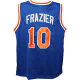 Walt Frazier Autographed/Signed Pro Style Blue Jersey Beckett 43448