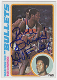Bob Dandridge Signed Bullets 1978 Topps Trading Card #92 w/HOF'21 (SCHWARTZ COA)