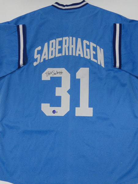 KC Royals BRET SABERHAGEN Signed Custom Replica Blue Jersey AUTO - BAS