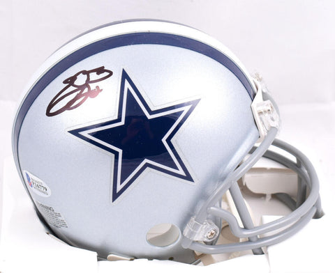 Emmitt Smith Autographed Dallas Cowboys Mini Helmet-Beckett W *Black Back