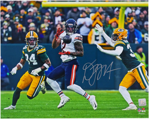 D.J. Moore Chicago Bears Autographed 16 x 20 Catching Pass vs Packers Photograph