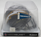 Ladainian Tomlinson Signed Los Angeles Chargers/ San Diego Throwback Mini Helmet