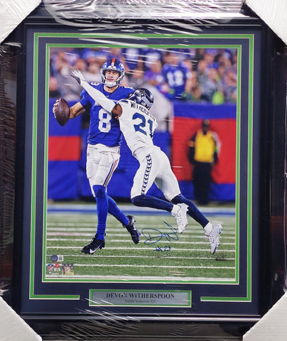 Devon Witherspoon Autographed Framed 16x20 Photo Seahawks Beckett W811723