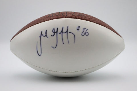 Jabar Gaffney Autographed White Wilson Football