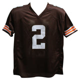 Amari Cooper Autographed/Signed Pro Style Brown XL Jersey Beckett 36504