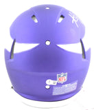 Aaron Jones Signed Vikings F/S Tribute Speed Authentic Helmet - Beckett W Holo