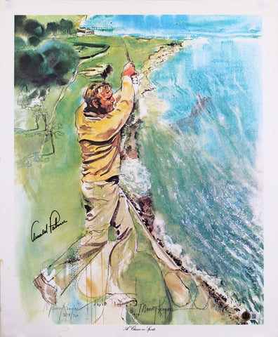 Arnold Palmer & Ann Manry Kenyon Authentic Signed 18x22 Lithograph BAS