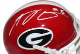 AJ Green Autographed/Signed Georgia Bulldogs Schutt Mini Helmet Beckett 39066