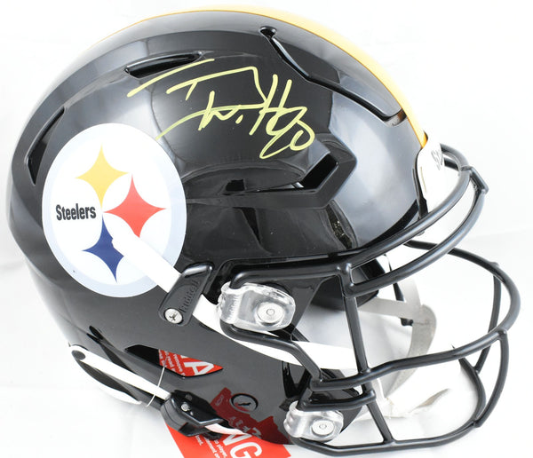 T.J. Watt Autographed Pittsburgh Steelers F/S Speed Flex Helmet - Beckett W Holo