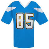 Antonio Gates (CHARGERS) Signed Light Blue Custom Football Jersey (SCHWARTZ COA)