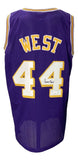 Jerry West Signed Purple Pro-Style Basketball Jersey JSA