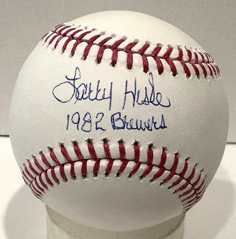 Brewers LARRY HISLE Signed Official MLB Baseball AUTO w/ 1982 Brewers - JSA