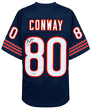 Curtis Conway (BEARS) Signed Navy Custom Football Jersey - (JSA COA)