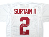 ALABAMA PATRICK SURTAIN II AUTOGRAPHED WHITE JERSEY BECKETT WITNESS 213092