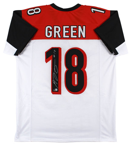 A.J. Green Authentic Signed White Pro Style Jersey BAS Witnessed