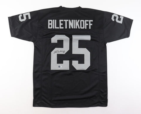 Fred Biletnikoff Signed Oakland Raiders Jersey (Beckett) Oak. #1 W.R. 1965-1978