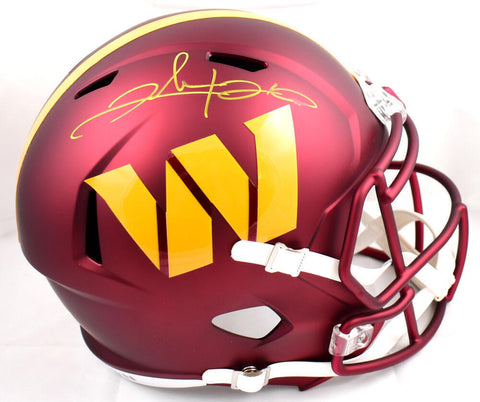 Clinton Portis Autographed Washington Commanders F/S Speed Helmet-Beckett W Holo