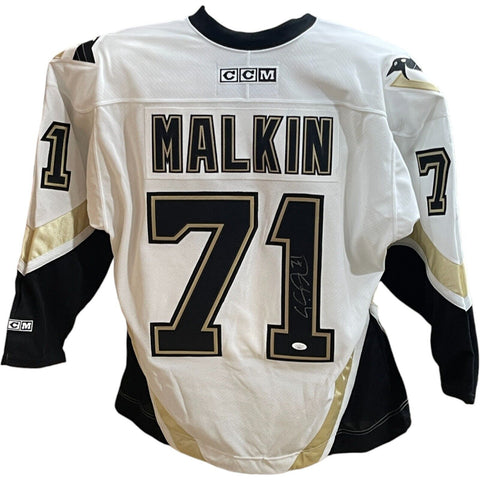 Evgeni Malkin Autographed/Signed Pittsburg Penguins Jersey JSA 42603