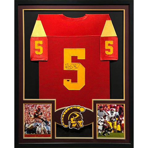Reggie Bush Autographed Signed Framed USC Southern Cal Jersey JSA