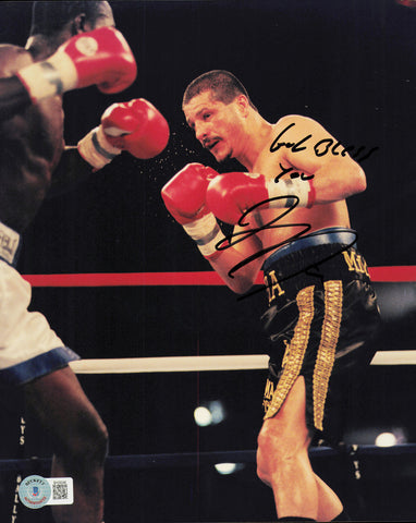 Johnny Tapia Autographed 8x10 Photo "God Bless You" Beckett BAS QR #BH29246