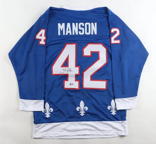 Josh Manson Signed Colorado Avalanche/ Quebec Nordiques Throwback Jersey Beckett