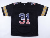 Donnie Shell Signed Pittsburgh Steelers Stat Jersey Inscribed "HOF 20" (JSA COA)