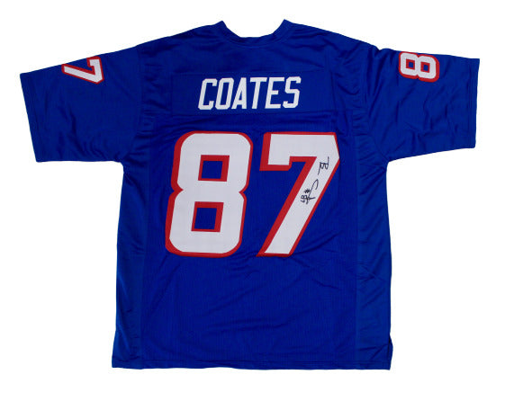Ben Coates New England Patriots Signed Autographed Blue Throwback Jersey Alumni