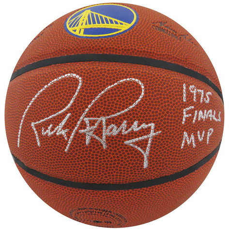 Rick Barry Signed Wilson Warriors Logo NBA Basketball w/1975 Finals MVP (SS COA)