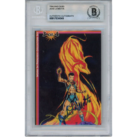 Jack Lamotta Autographed/Signed The Raging Bull Trading Card Beckett 46622