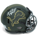 Calvin Johnson Autographed Detroit Lions 2025 STS Speed Mini Helmet Beckett
