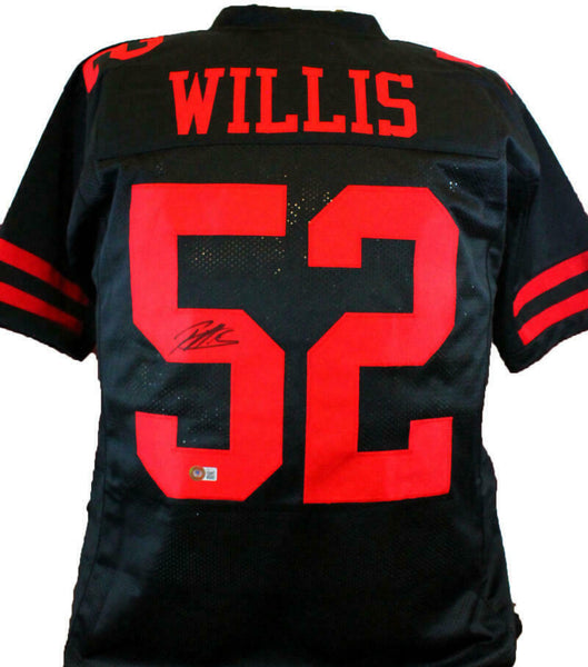 Patrick Willis Autographed Black Pro Style Jersey- Beckett W Hologram *Black