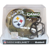 Jerome Bettis Autographed Pittsburgh Steelers Camo Mini Helmet Beckett 51645
