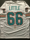 Autographed/Signed LARRY LITTLE "HOF 93" Miami White Football Jersey JSA COA