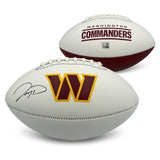 Jayden Daniels Signed Washington Commanders White Panel Logo Football Fanatics
