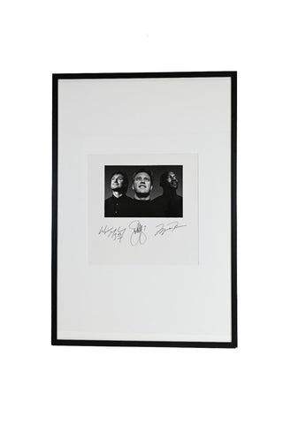 Elway, Gretzky, Jordan Autographed 8x10 Photo Matted/Framed (25"x37") JSA letter
