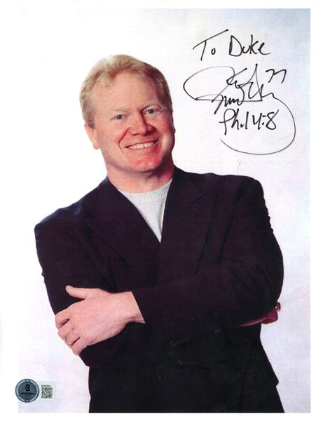 Karl Mecklenburg Signed Denver Broncos 8x10 Photo To Duke BAS 45183