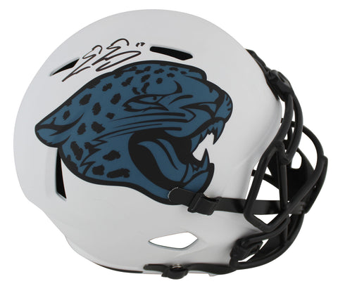 Jaguars Evan Engram Signed Lunar Full Size Speed Rep Helmet BAS Witnessed