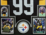 FRAMED PITTSBURGH STEELERS LEVON KIRKLAND AUTOGRAPHED SIGNED JERSEY JSA COA