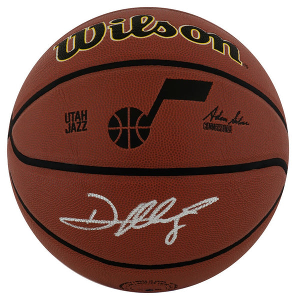 Deron Williams Signed Utah Jazz Logo Wilson NBA Basketball - (SCHWARTZ COA)