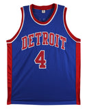 Joe Dumars Authentic Signed Blue Pro Style Jersey Autographed BAS Witnessed 2