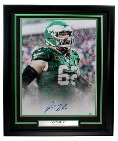 Jason Kelce Signed/Autographed 16x20 Photo Eagles Framed PSA/DNA 190246