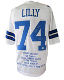 Bob Lilly HOF Signed/Inscribed Cowboys Custom Football Stats Jersey JSA XHC77