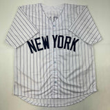 Autographed/Signed David Cone New York Pinstripe Jersey Beckett BAS COA